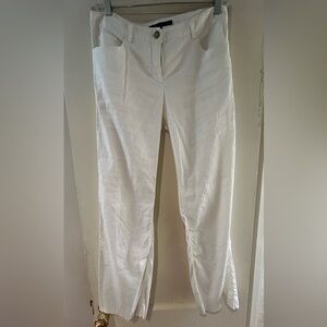 Theory Crisp White Trousers